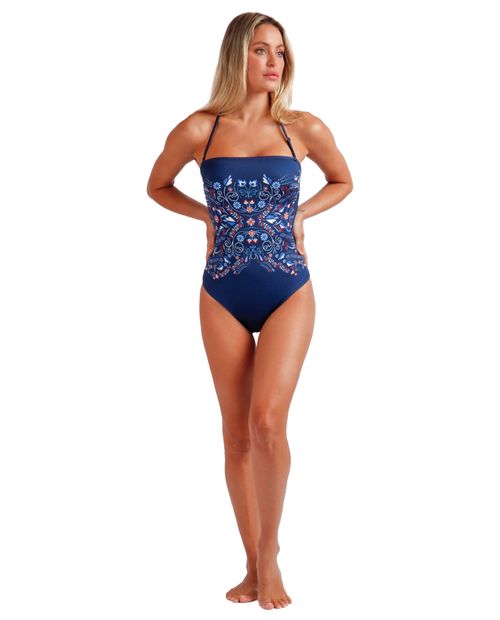 Traje de baño Admas estampado strapless para mujer