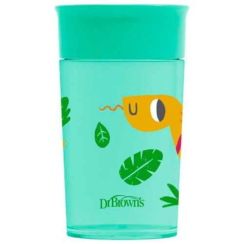 Vaso de transición sin boquilla 360° verde 10 oz