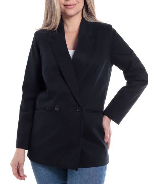 Blazer Sabrina negro manga larga para mujer