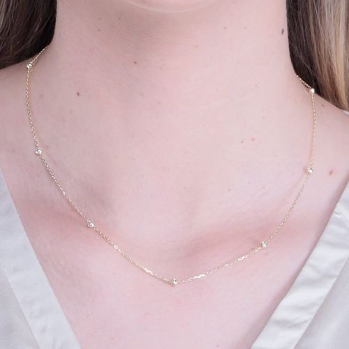 Cadena Nes de plata en dorado para dama