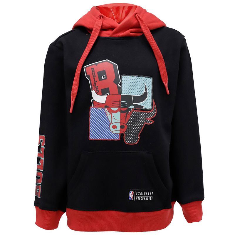 Sudadera-bicolor-con-estampado-del-equipo-NBA-Chicago-Bulls-para-niño