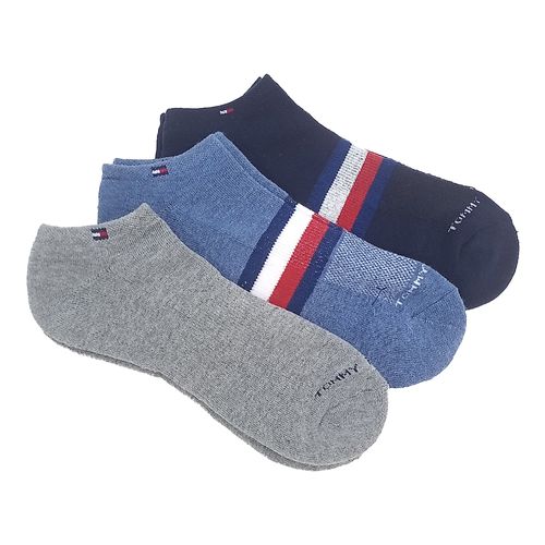 Pack de 3 pares de calcetines Tommy Hilfiger no show multicolor para hombre