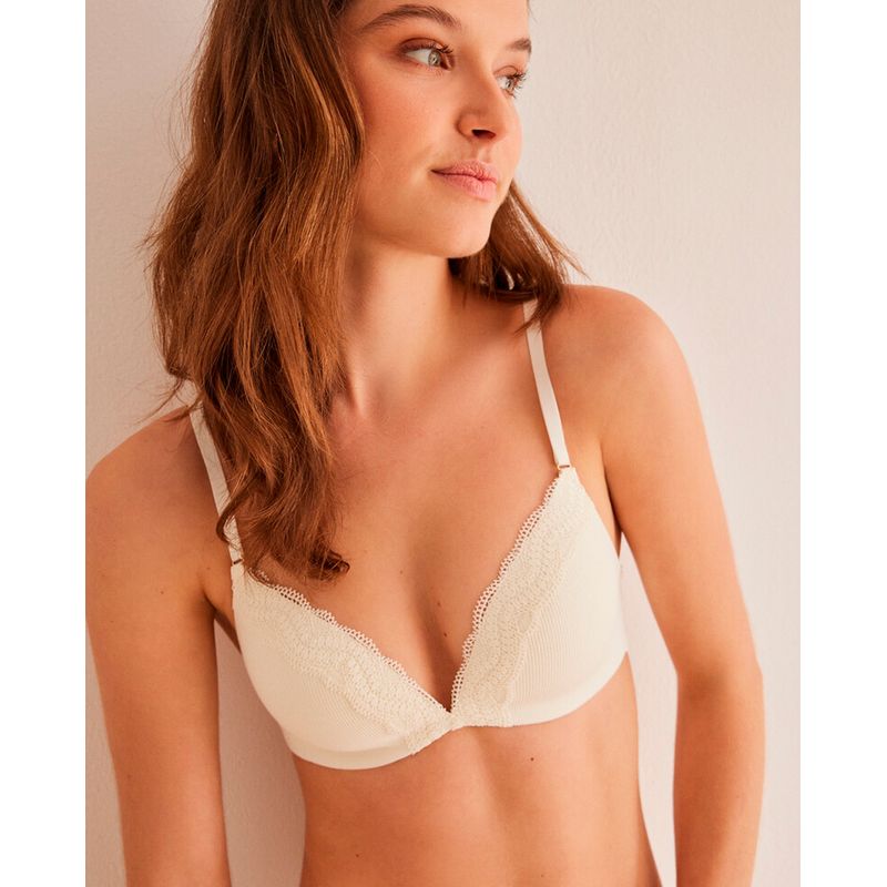 Brassier Women Secret sin aros blanco para mujer