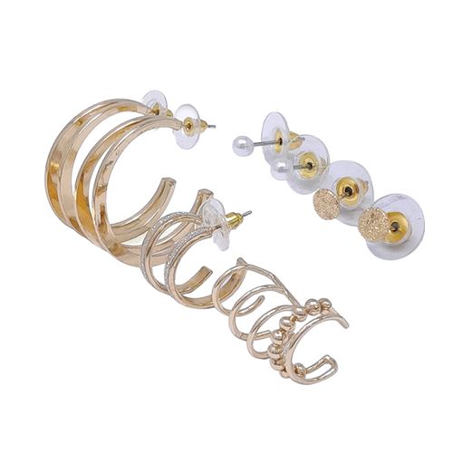 Set de aretes Sfera dorados para dama