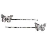 Set-de-6-clips-plateado-solido-para-niña--surtido-