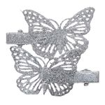 Set-de-6-clips-plateado-solido-para-niña--surtido-
