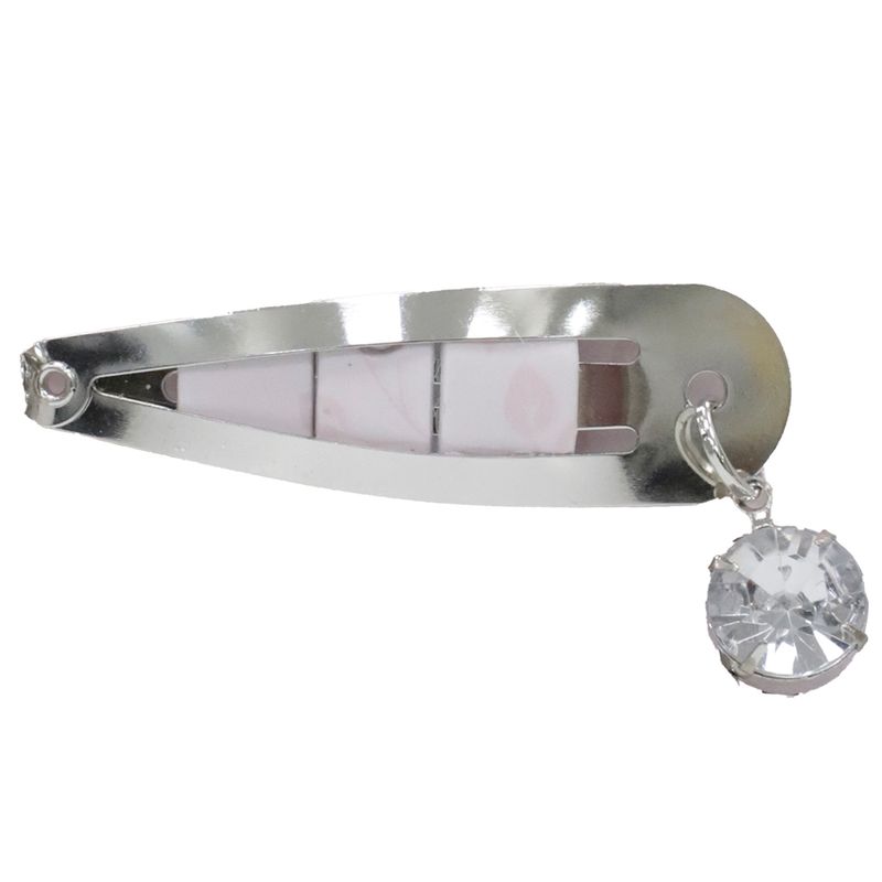 Set-de-6-clips-plateado-solido-para-niña--surtido-