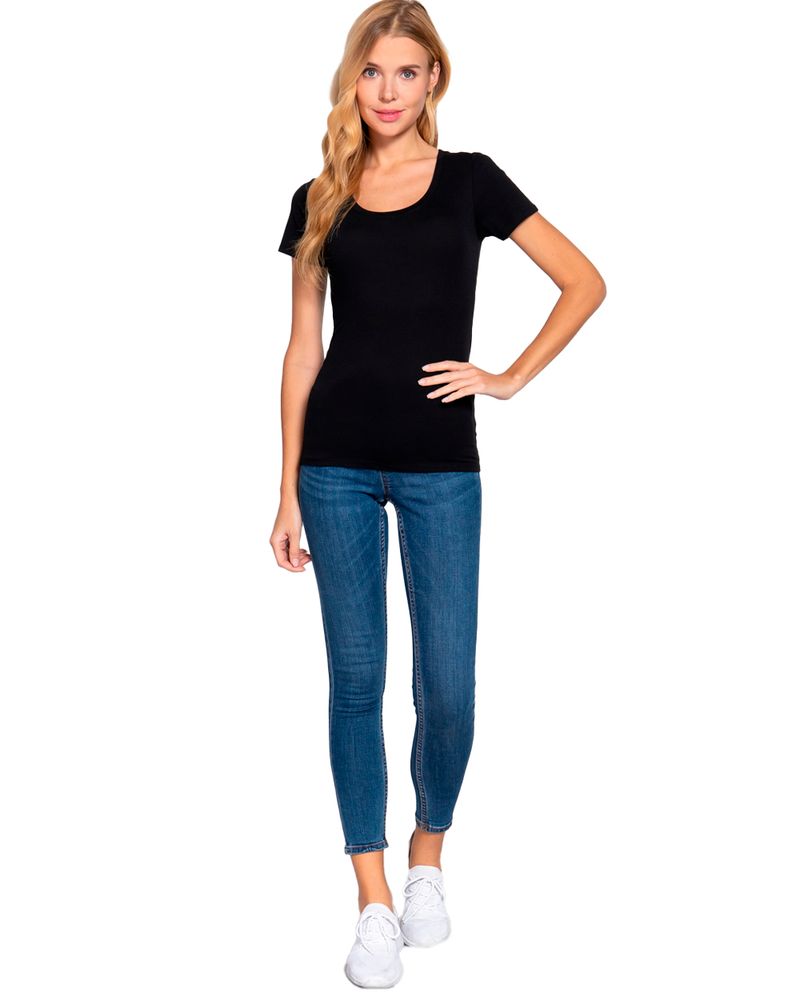 104630986-Camiseta-Active-Basic-negra-manga-corta-para-mujer