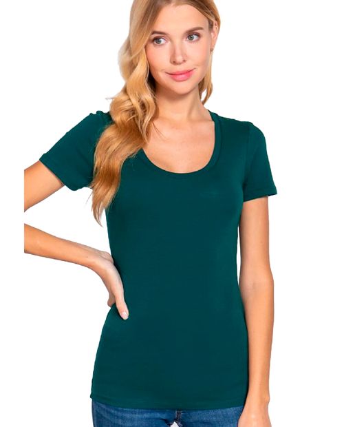 Camiseta Active Basic verde manga corta para mujer