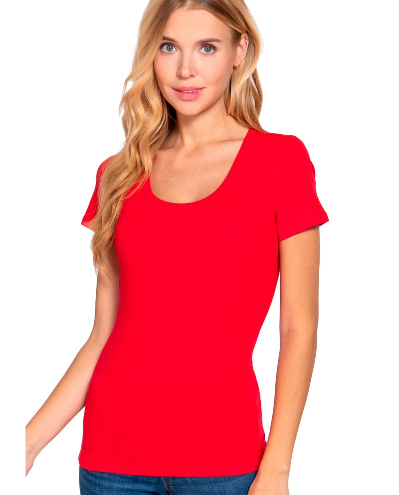 104630998-Camiseta-Active-Basic-roja-manga-corta-para-mujer