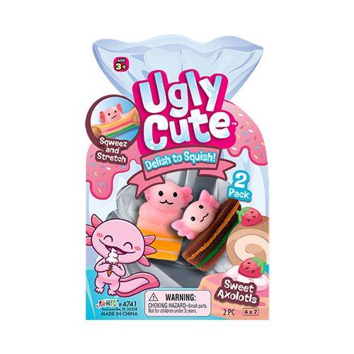 Ugly cute exprime figuras ajolote en forma de comida material espuma