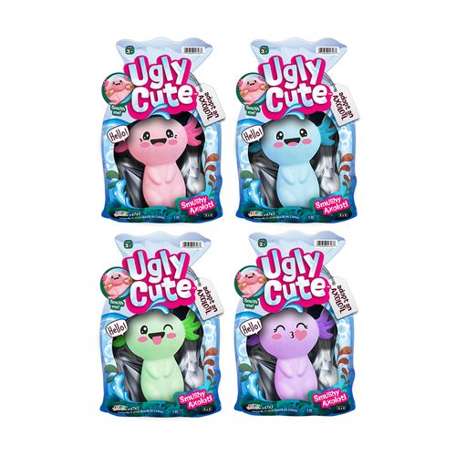 Ugly cute adopta set 2 figuras ajolote volador elastico