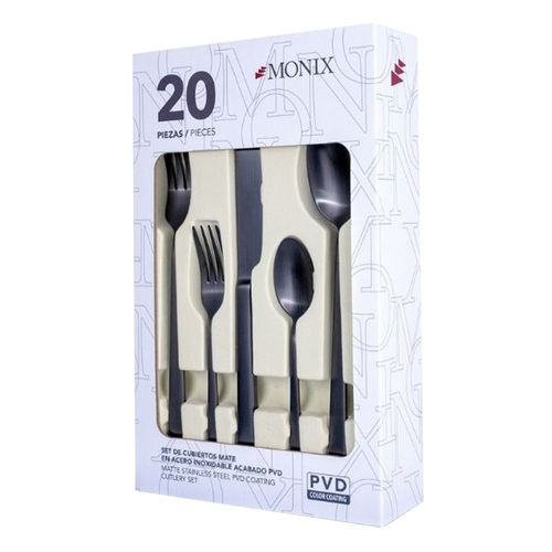 Set de cubiertos Monix de acero inoxidable 20 piezas