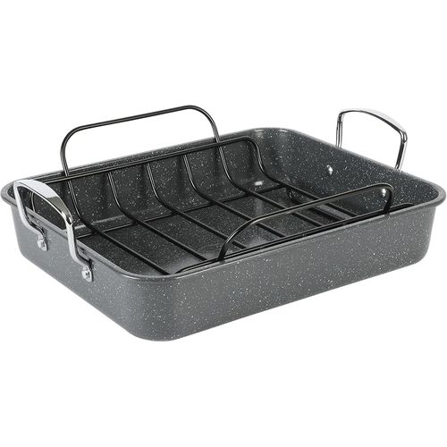 Asador de acero al carbono con estante