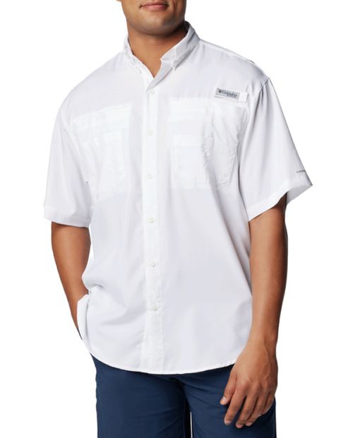 Camisa Columbia PFG Tamiami II blanca para hombre