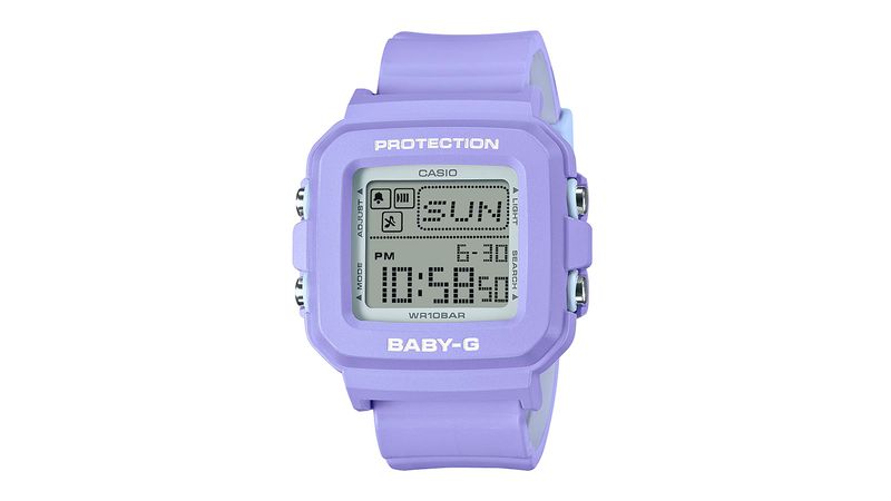 Reloj Baby G digital de resina en color morado para mujer