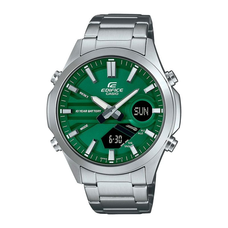 Reloj Edifice analogo digital de acero en plateado para hombre