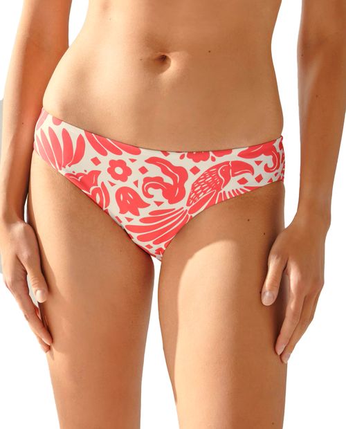 Bikini bottom Enfasis estampado de cintura corta para mujer