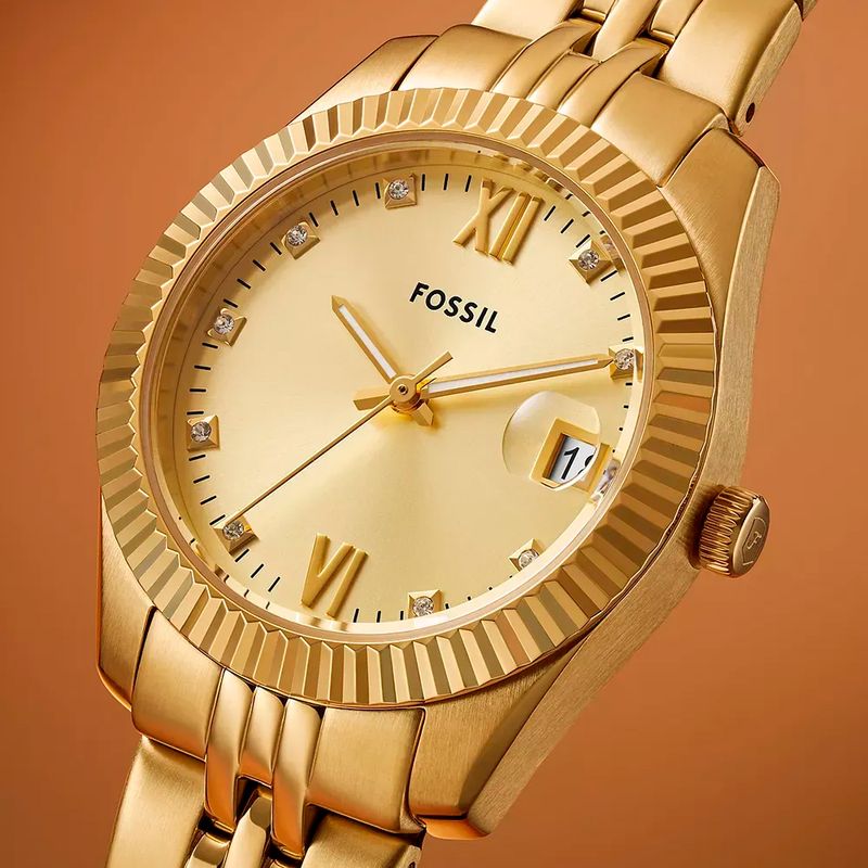 Reloj Fossil análogo acero inoxidable dorado para mujer Siman