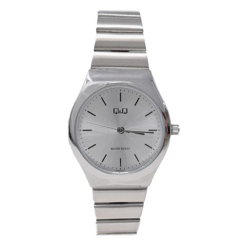 Reloj Q&Q análogo de metal plateado para mujer