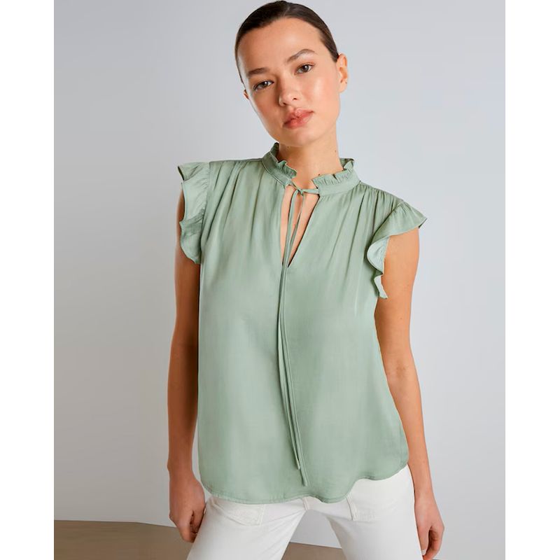 Blusa Easy Wear casual verde manga corta para mujer