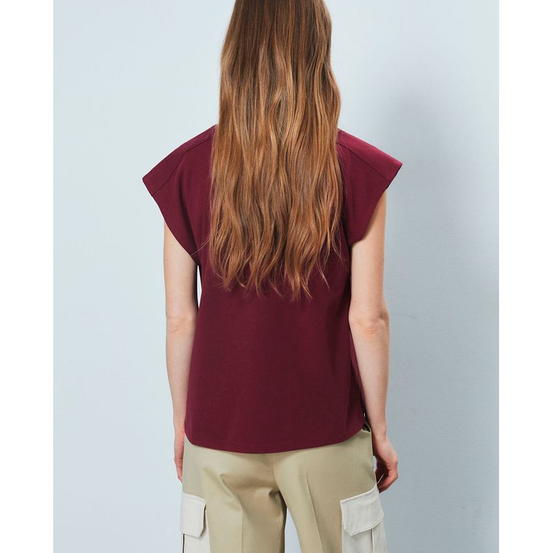 Camiseta color vino mujer hotsell