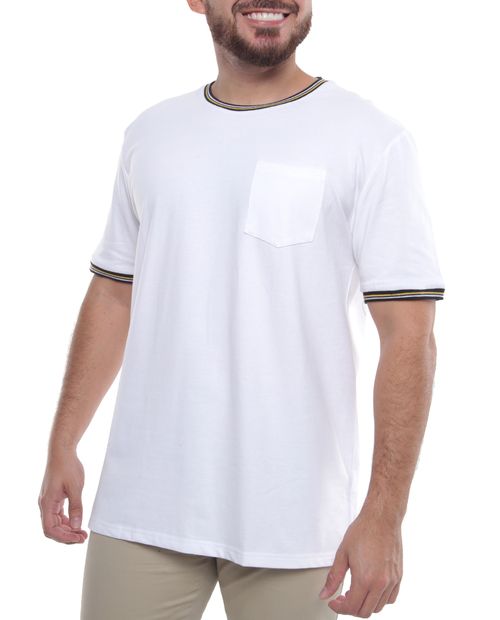Camiseta Gents blanca sólida para hombre