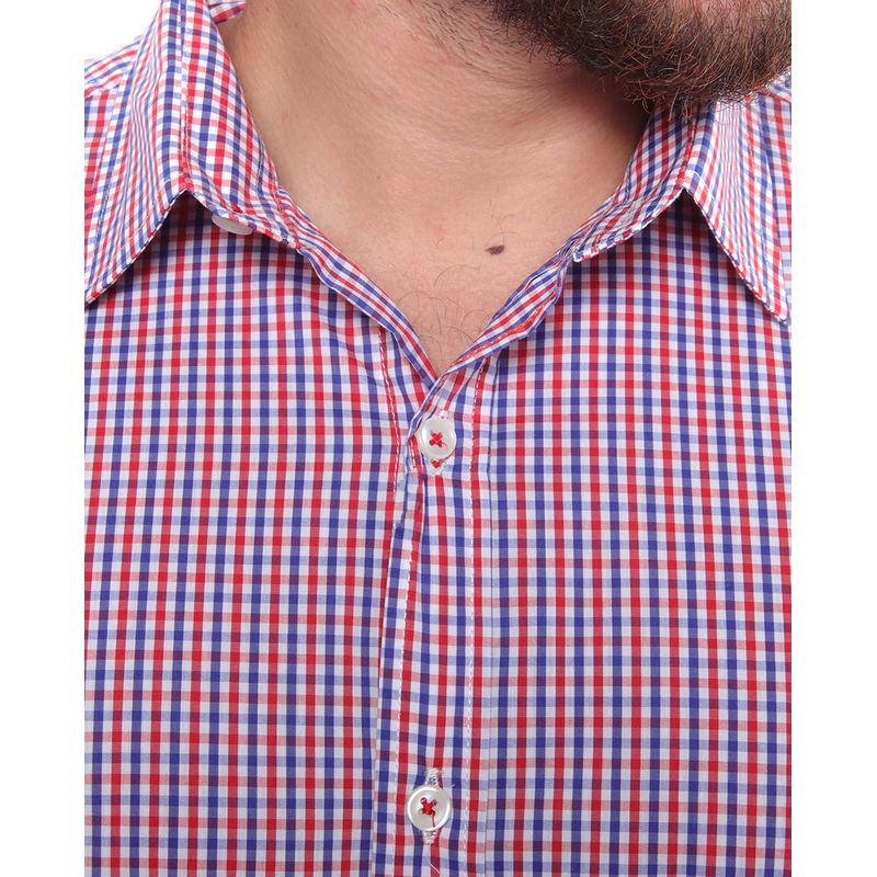 Camisa casual Gents multicolor cuadriculada para hombre