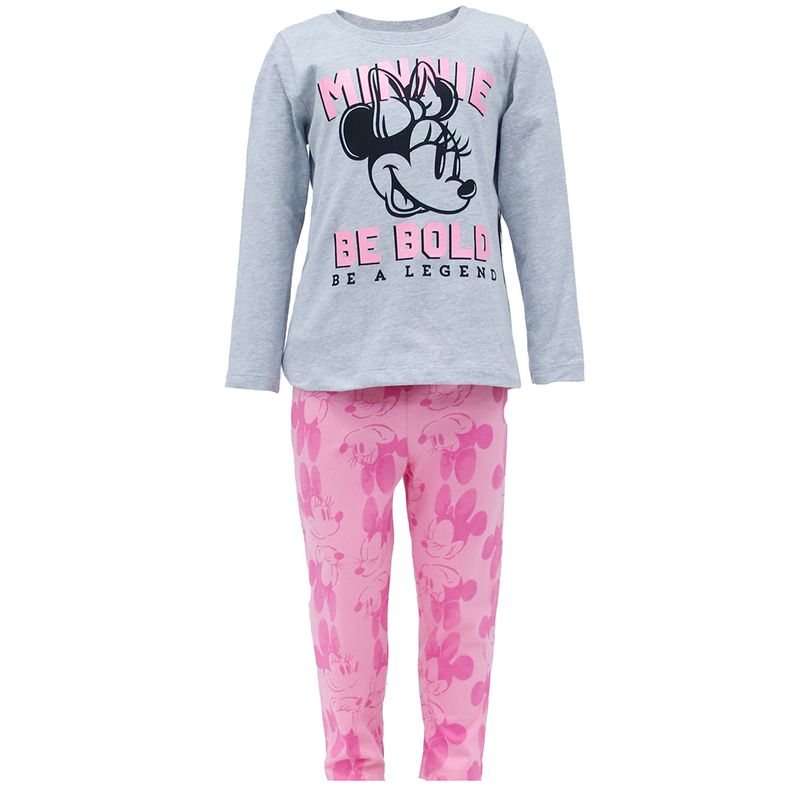 Pijama 2 piezas bicolor con estampado de minnie mouse para nina