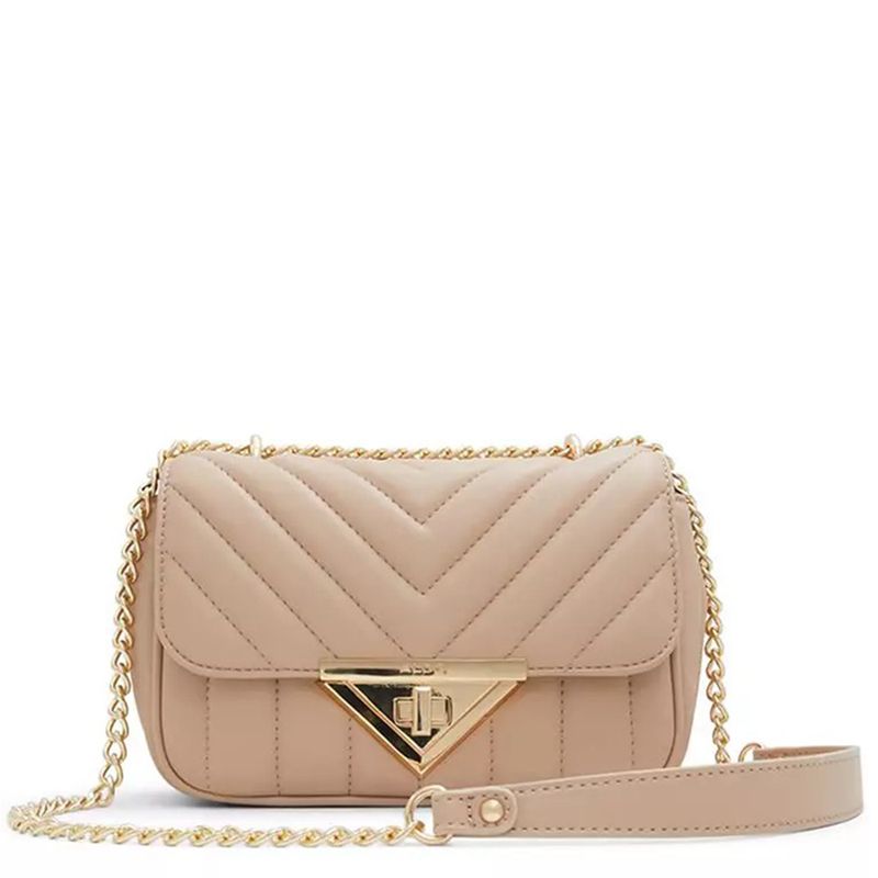 Cartera crossbody Aldo color beige para mujer