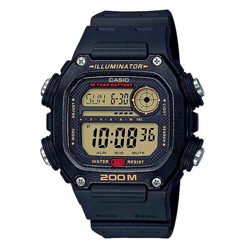 Reloj Casio Iluminator digital resina negro para hombre