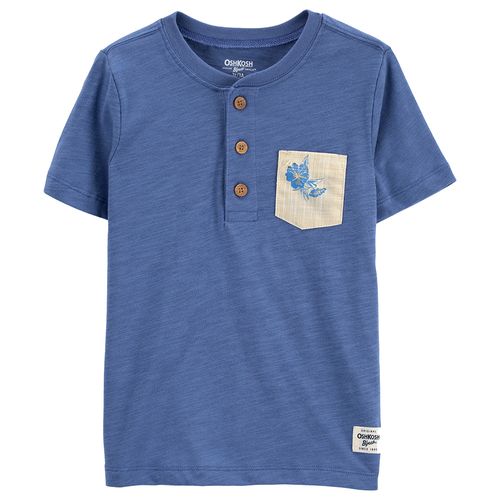 Camiseta azul con estampado para niño