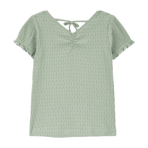 Blusa verde sólido para niña