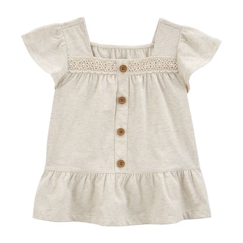 Blusa lisa beige niña