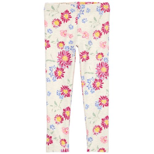 Pantalón multicolor con estampado floral para niña