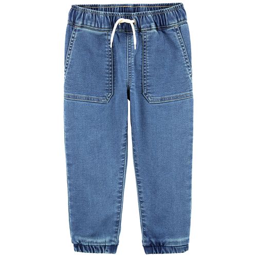 Jeans azul denim sólido para niño