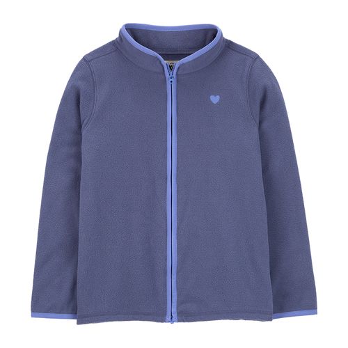 Sudadera morada con estampado de corazón para niña