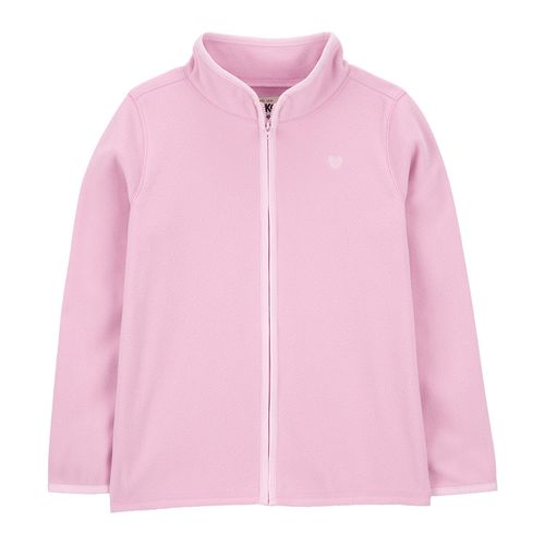 Sudadera rosada con estampado de corazón para niña