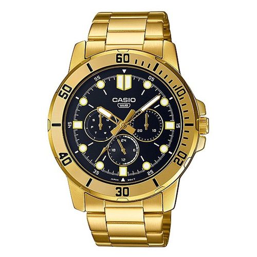 Reloj Casio análogo metálico dorado para hombre
