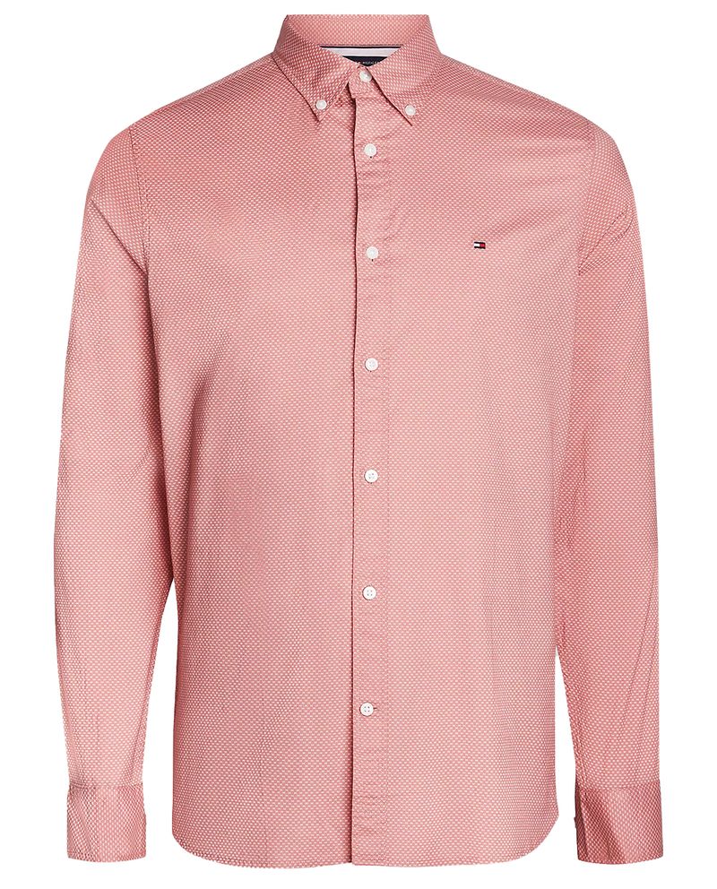 104656403-Camisa-casual-Tommy-Hilfiger-roja-texturizada-para-hombre