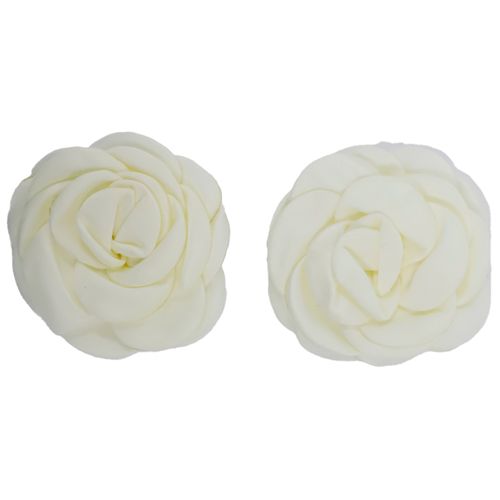 Set de 2 clips blancos sólido para niña