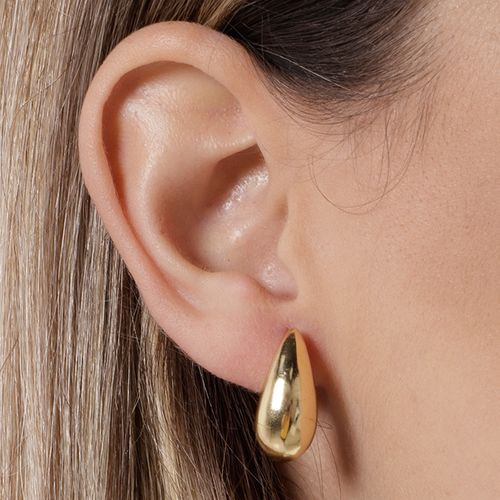 Aretes de plata dorados para mujer