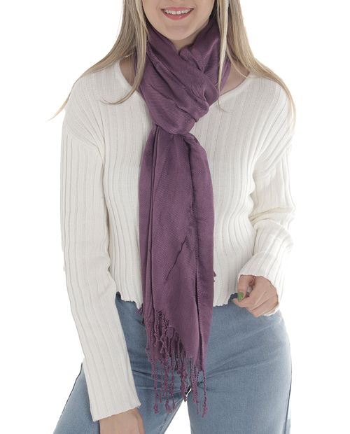 Bufanda Again color morado para mujer