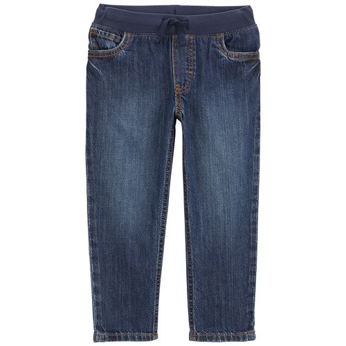 Jeans azul sólido para bebé niño