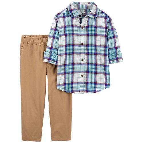 Conjunto de 2 piezas multicolor a cuadros para bebé niño