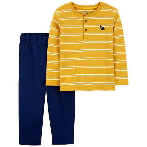 Conjunto de 2 piezas bicolor a rayas para bebé niño