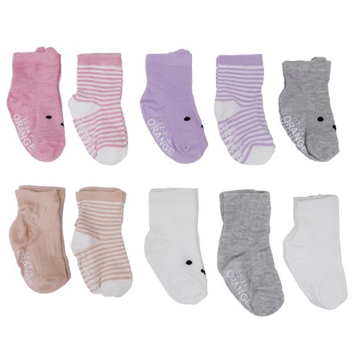 Set de 10 pares de calcetas multicolor con estampado para bebé niño