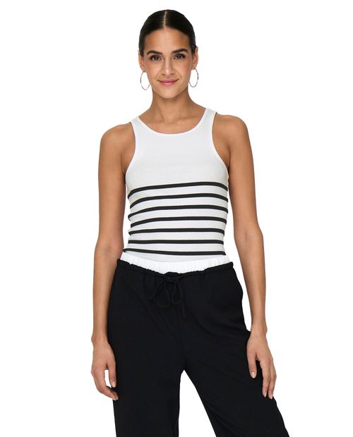 Camiseta Only tank top rayada para mujer