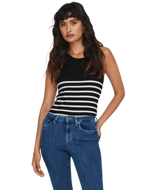 Camiseta Only tank top rayada para mujer
