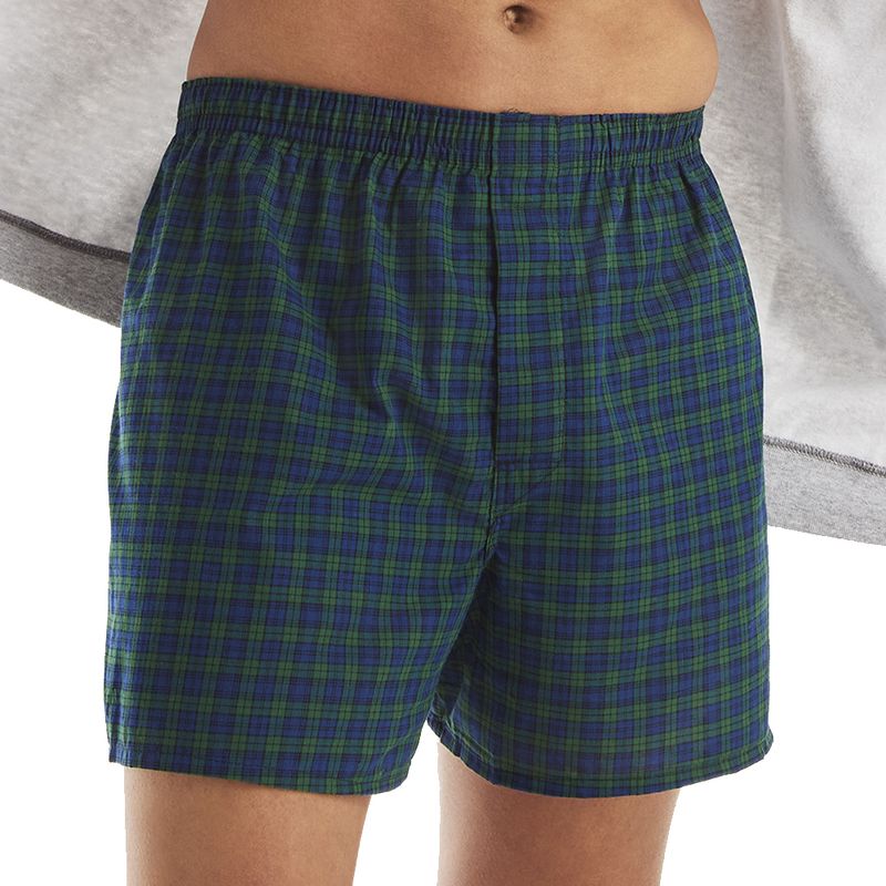 Pack de 2 boxers clasicos Hanes surtidos cuadriculados para hombre